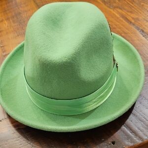 BRUNO CAPELO GREEN 100 % AUSTRALONA WOOL FEDORA
